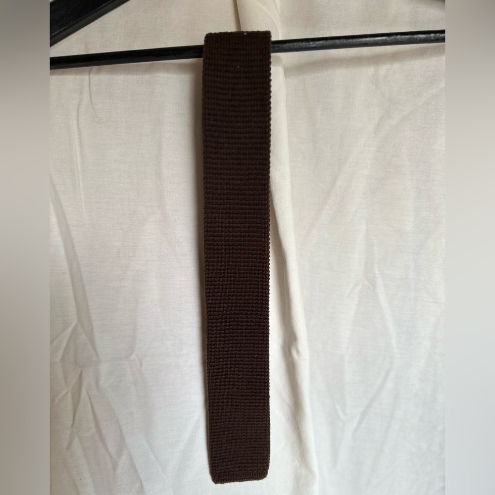 Men's Dark Brown Canvas Crossbody Strap